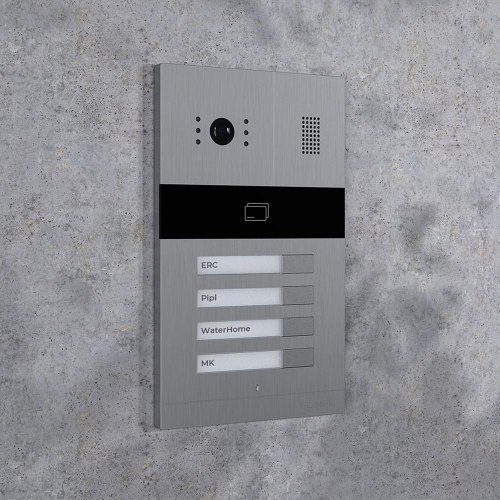 Панель виклику Slinex MA-04, багатоабонентська, 2MP, 115 градусів, срібляста