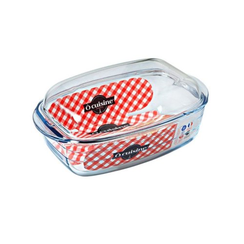 Форма для запікання O Cuisine, основа 4.3л, кришка 2.2л, прямокутна, боросилікатне скло (466AC00/1643)
