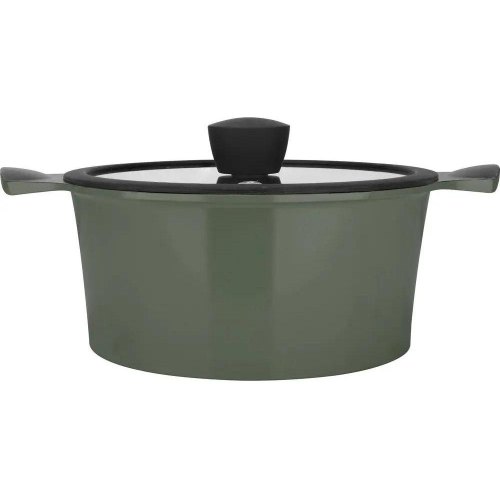 Каструля Ringel Zitrone Olive, 2.5л, потовщений литий алюміній, з кришкою (RG-2108-20/OL)