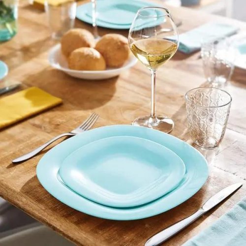 Сервіз Luminarc Carine Paradise Blue, 18 предметів, на 6 осіб, загартоване скло (V6222)