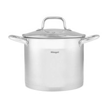 Каструля Ringel Fusion, 20см, 3.6л, нержавіюча сталь, кришка з загартованого скла (RG 2020-20)