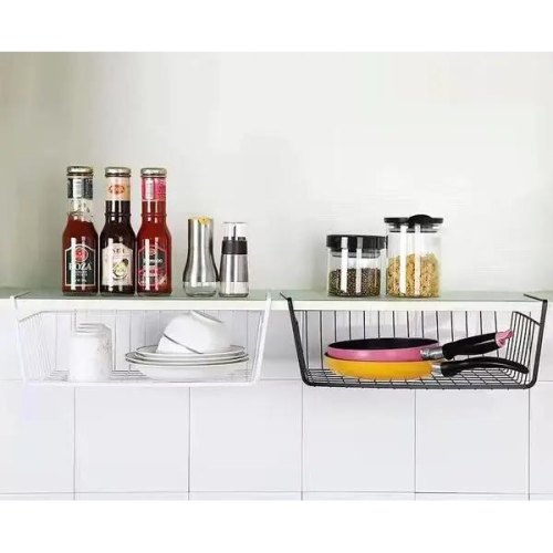 Полиця-кошик для зберігання Ringel Raum, навісна, залізо, біла (RG-006w)