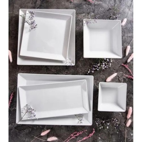 Блюдо Ipec Tokyo, 34х23см, кам'яна кераміка, прямокутне, білий глянець (30902881)