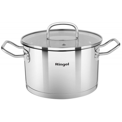 Каструля Ringel Prime, 18см, 2.6л, нержавіюча сталь, кришка з загартованого скла (RG 2019-18)