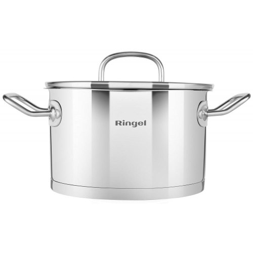 Каструля Ringel Prime, 18см, 2.6л, нержавіюча сталь, кришка з загартованого скла (RG 2019-18)