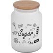 Банка Herevin Ice Colour Tea-Coffee-Sugar, 890мл, скло, дерев'яна кришка (232001-262)
