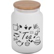 Банка Herevin Ice Colour Tea-Coffee-Sugar, 890мл, скло, дерев'яна кришка (232001-262)
