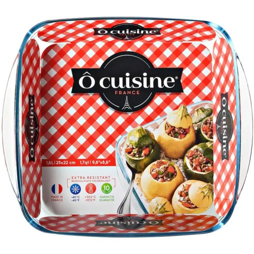 Форма для запікання O Cuisine, 20х20см, боросилікатне скло, прямокутна (209BC00/1646)