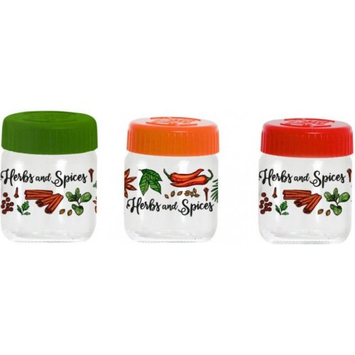 Банка Herevin Spice Mix, 200мл, скло, пластикова кришка, колір в асортименті (131504-000)