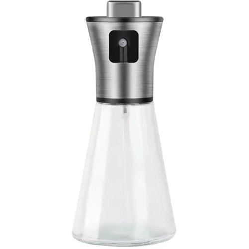 Пляшка для олії Viva Oil Minim, з розпилювачем, 200мл, з кришкою, скло/нержавіюча сталь (B150042-1)