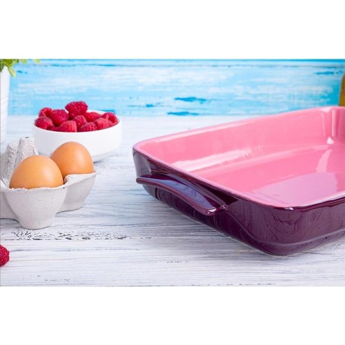 Форма для запікання Limited Edition Fantasia, жаростійка кераміка, прямокутна, фіолетово-рожева (HJ901)