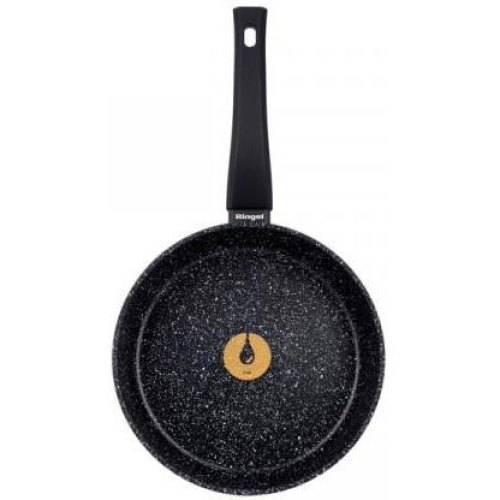 Сковорода глибока Ringel Koriander, 24см, кований алюміній, антипригарне покриття, кришка з загартованого скла (RG-1107-24)