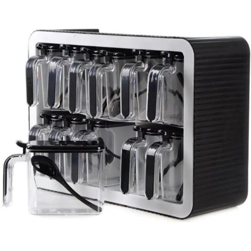 Набір спецівниць Violet House, 12шт, поліпропілен (0440 Black White 12 шт)