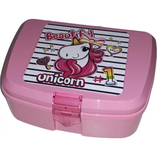 Контейнер дитячий (сендвічбокс) Herevin Unicorn, квадратний, пластик (161457-003)