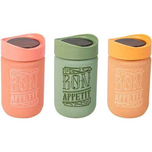 Банка Herevin 2024 Colours Plastic Lid, 660мл, скло, пластикова кришка (149367-150)