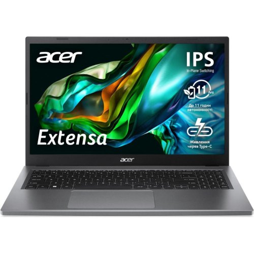 Ноутбук Acer Extensa EX215-23 15.6 FHD IPS, AMD R3-7320U, 8GB, F512GB, UMA, Lin, сірий (NX.EH3EU.019)