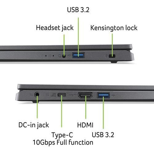 Ноутбук Acer Extensa EX215-23 15.6 FHD IPS, AMD R3-7320U, 8GB, F512GB, UMA, Lin, сірий (NX.EH3EU.019)