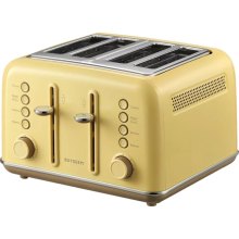 Тостер BUYDEEM DT640E, 1500-1800Вт, 7 режимів обсмажування, 4 відділення, нержавіюча сталь, автовідключення, Mellow Yellow (DT640E-MY/EU)