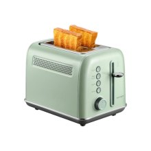 Тостер BUYDEEM DT620E, 750-900Вт, 7 режимів обсмажування, 2 відділення, нержавіюча сталь, автовідключення, Cozy Greenish (DT620E-CG/EU)