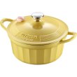 Гусятниця BUYDEEM CP551, 3.9л, чавун, внутрішнє емальоване покриття, кругла, для всіх видів плит, Mellow Yellow (CP551-MY)