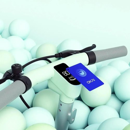 Електросамокат з сидінням OKAI Ceetle PRO EA10C Mint 10', 350(900)W, 25Km/h, 10,4Ah, 55Km, 20%,NFC, App, 29kg Green