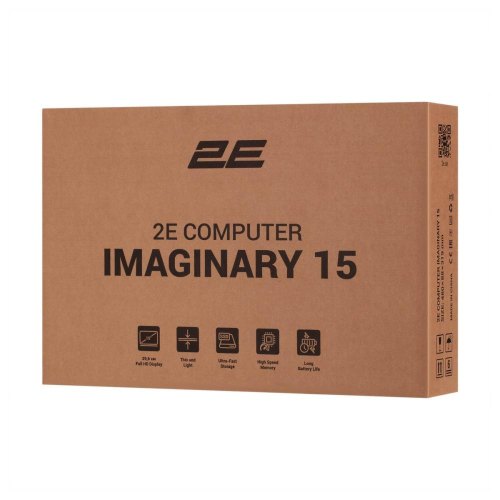 Ноутбук 2E Imaginary 15.6” FHD IPS AG, Intel i3-1215U, 8GB, F256GB, UMA, DOS, Чорний NL57AU-15UA02