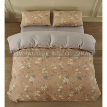 Комплект постільної білизни Ardesto Gloria, двоспальний, підковдра/простирадло/2 наволочки, 100% бавовна, сатин, магнолія, смужки (ART2022MB)