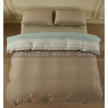 Комплект постільної білизни Ardesto Gloria, полуторний, підковдра/простирадло/2 наволочки, 100% бавовна, сатин, смужки, коричневий (ART1622RB)