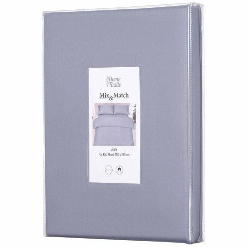 Простирадло Ardesto Mix&Match, 180х240см, 100% бавовна, сатин, сіре (ART1824FSF)