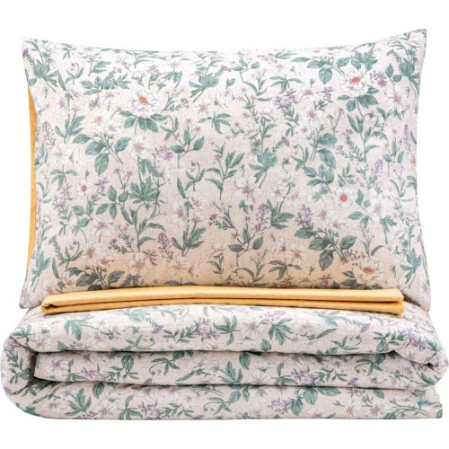 Комплект постільної білизни Ardesto Gloria, двоспальний, підковдра/простирадло/2 наволочки, 100% бавовна, сатин, квіти, рожевий (ART2022FW)