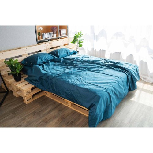 Простирадло Ardesto Mix&Match, 180х240см, 100% бавовна, сатин, синє (ART1824FSB)
