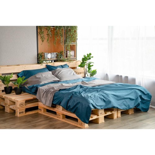 Простирадло Ardesto Mix&Match, 180х240см, 100% бавовна, сатин, синє (ART1824FSB)