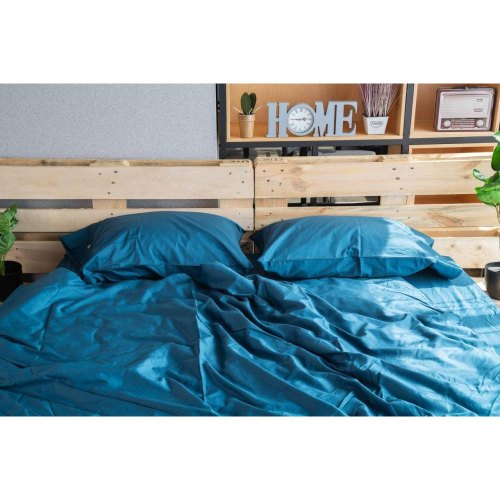 Простирадло Ardesto Mix&Match, 180х240см, 100% бавовна, сатин, синє (ART1824FSB)