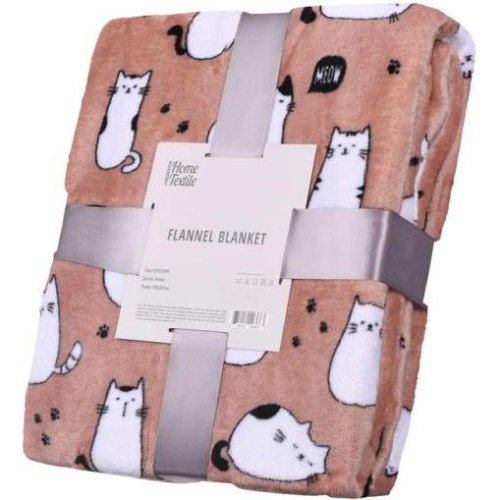Плед Ardesto Flannel, 160х200см, 100% поліестер, котики (ART0108PB)