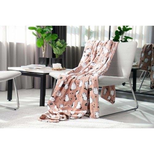 Плед Ardesto Flannel, 160х200см, 100% поліестер, котики (ART0108PB)