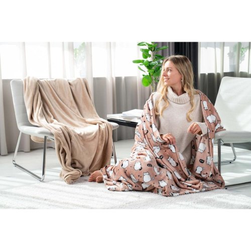 Плед Ardesto Flannel, 160х200см, 100% поліестер, котики (ART0108PB)