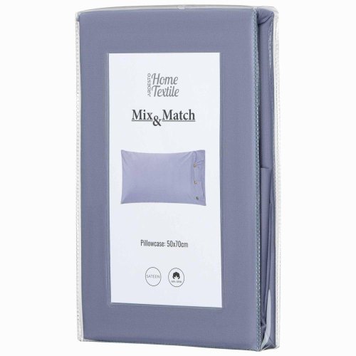 Наволочка Ardesto Mix&Match, 50х70см, 100% бавовна, сатин, сіра (ART5070PCF)