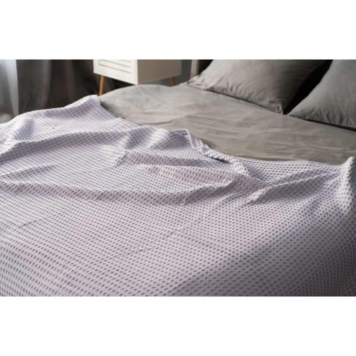 Плед Ardesto Pique, 160х230см, 100% бавовна, світло-сірий (ART0816PL)