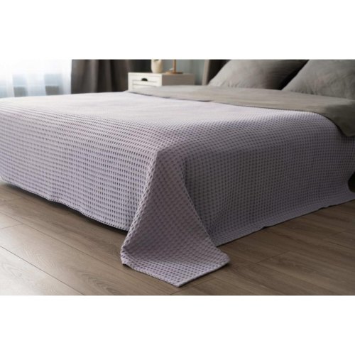 Плед Ardesto Pique, 160х230см, 100% бавовна, світло-сірий (ART0816PL)