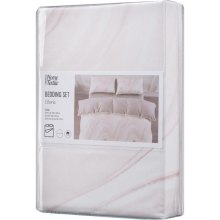 Комплект постільної білизни Ardesto Gloria, двоспальний, підковдра/простирадло/2 наволочки, 100% бавовна, сатин, мармур, бежевий (ART2022BM)