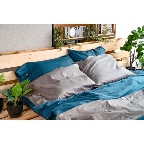 Простирадло на резинці Ardesto Mix&Match, 160х200+30см, 100% бавовна, сатин, сіре (ART1620FSD)