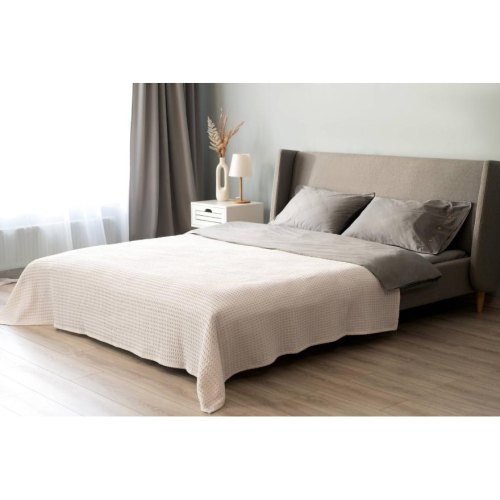 Плед Ardesto Pique, 160х230см, 100% бавовна, айворі (ART0816PI)