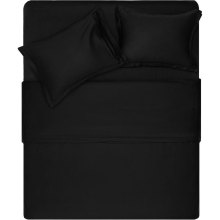 Простирадло на резинці Ardesto Mix&Match Premium, 180x200+30см, 100% бавовна, сатин, чорне (ART1820FSL)