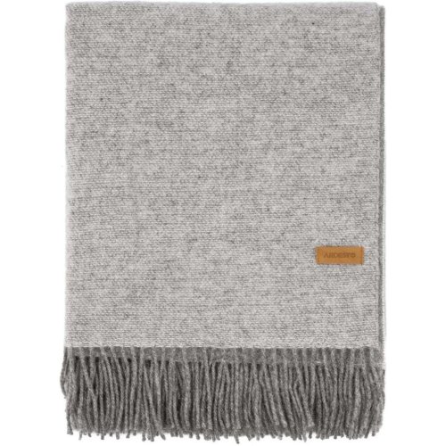 Плед Ardesto Leonardo Doubleface, 140x200см, 100% вовна, бежево-білий (ART0407LD)