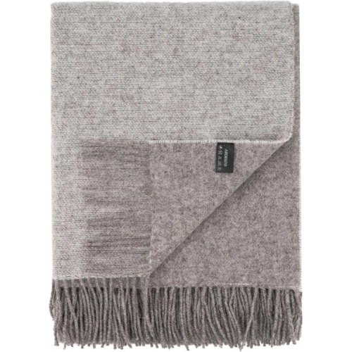 Плед Ardesto Leonardo Doubleface, 140x200см, 100% вовна, бежево-білий (ART0407LD)