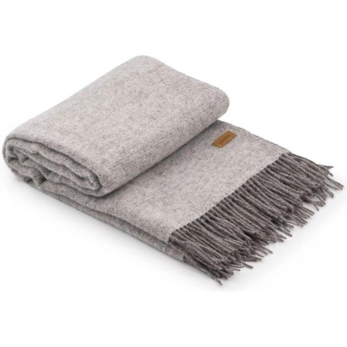 Плед Ardesto Leonardo Doubleface, 140x200см, 100% вовна, бежево-білий (ART0407LD)