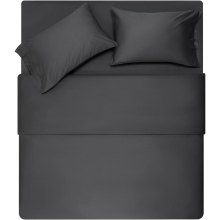 Комплект постільної білизни Ardesto Mix&Match Premium, двоспальний, підковдра/простирадло/2 наволочки, 100% бавовна, сатин, сірий (ART2022SY)