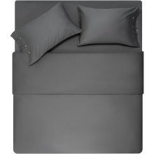 Комплект постільної білизни Ardesto Mix&Match, полуторний, підковдра/простирадло/2 наволочки, 100% бавовна, сатин, сірий (ART1622SD)