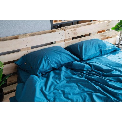 Простирадло Ardesto Mix&Match, 240х260см, 100% бавовна, сатин, синє (ART2426FSB)