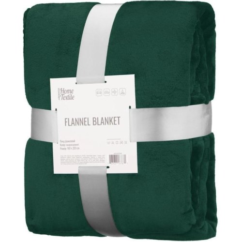 Плед Ardesto Flannel, 160х200см, 100% поліестер, смарагдовий (ART0223SB)